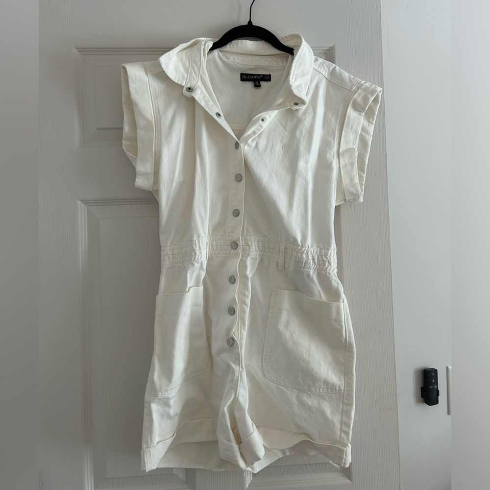 BLANK NYC White Denim Romper - Size M - never worn